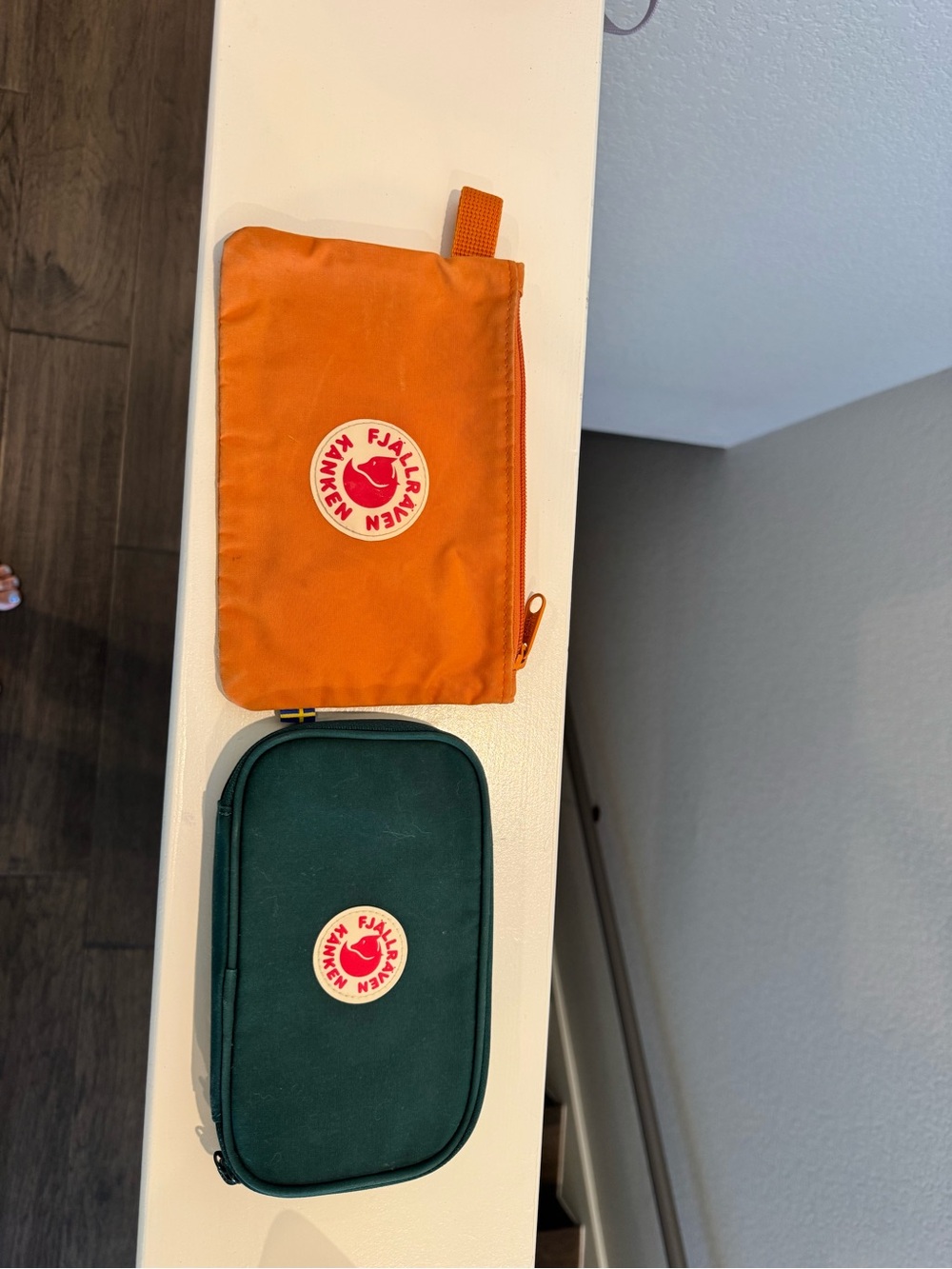 Fjallraven Kanken Lilac Backpack with Orange Pouch and Green Wallet - Picture 5 of 10